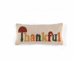 NEW SHIRALEAH thankful textured decorative pillow in beige multi